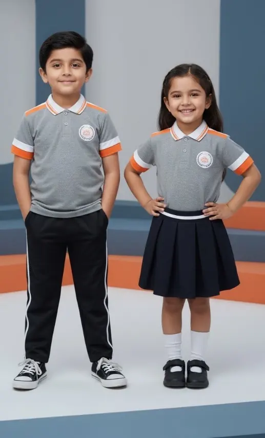 Polo T-shirt, track pant, skirt