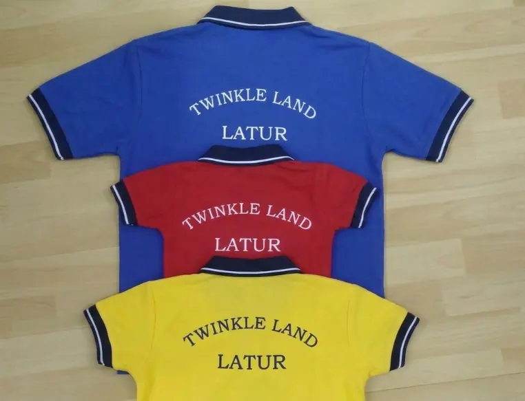 Printed house T-shirts in three colours