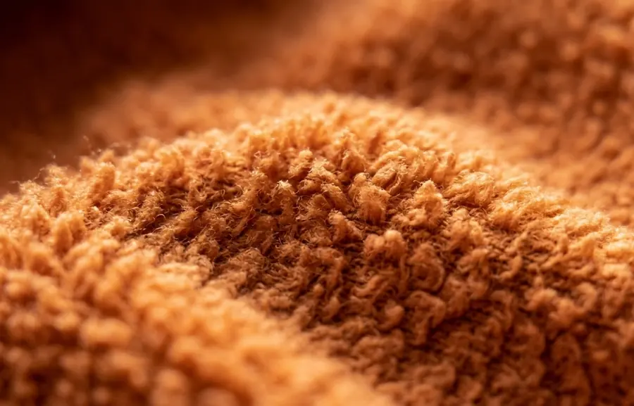 Close-up of fleece pile